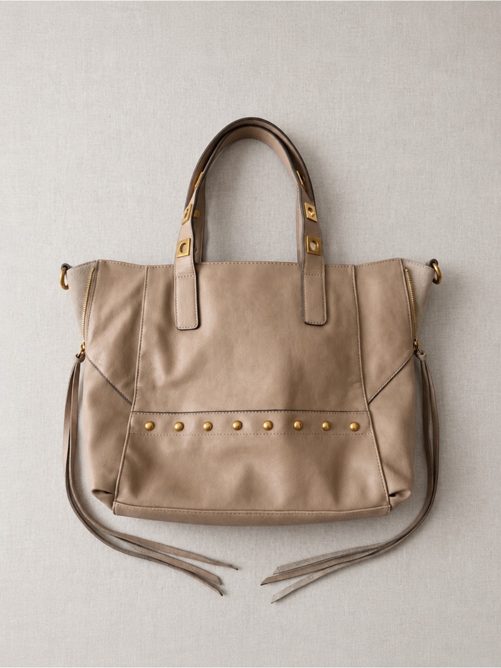 Jessica Simpson Taupe Leather Tote
